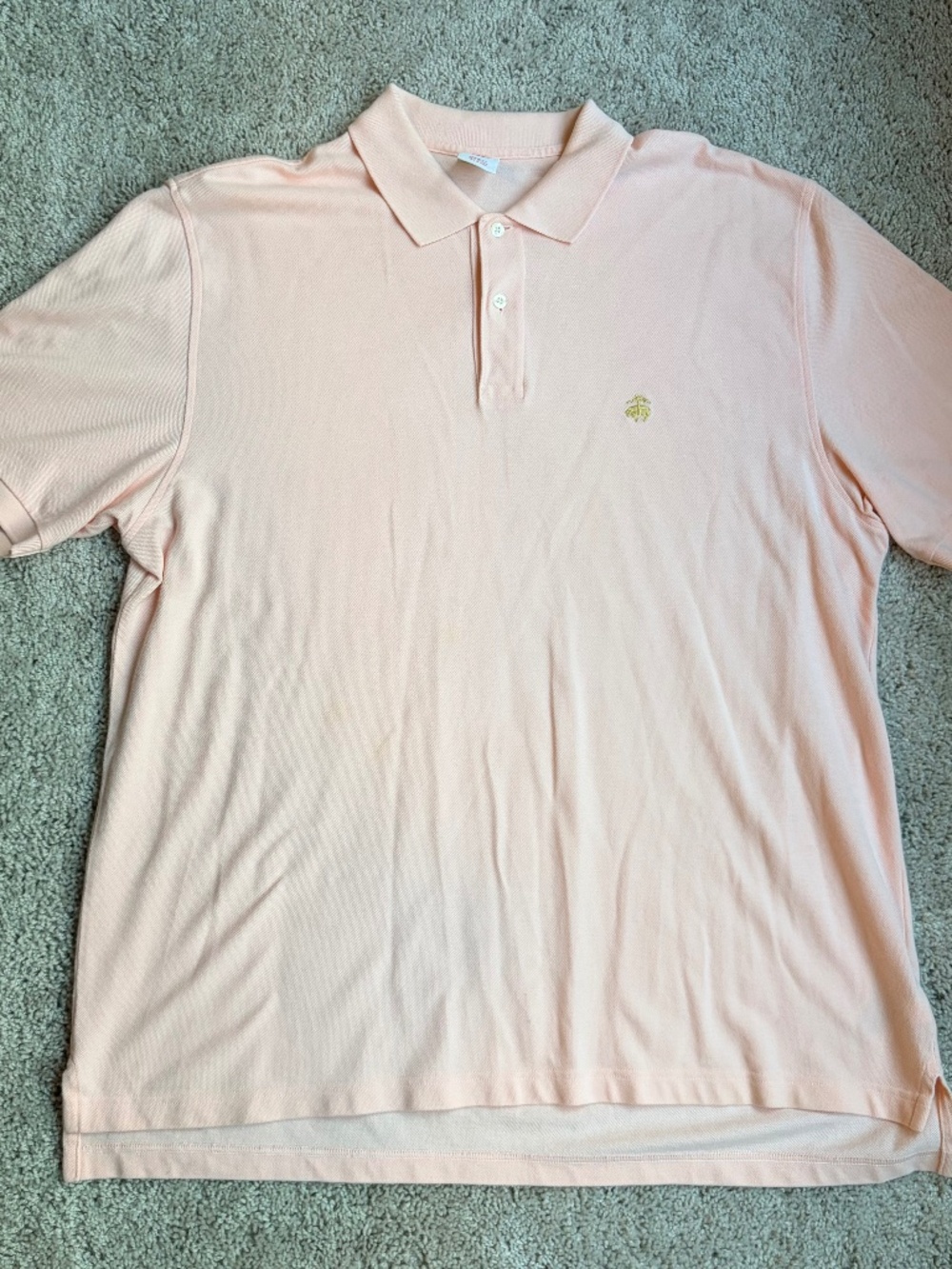 Pale Pink Brooks Brothers 346 Polo Short Sleeve Shirt